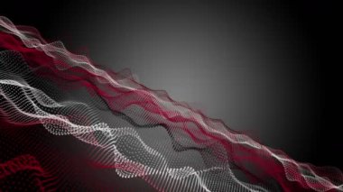 Parçacık dalgası nesnesinde yavaş hareket ve metninizi 4096 x 2304 döngü 4k için yer ile güçlü video animasyon