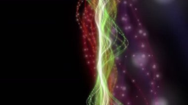 Parçacık şeritli nesne ile fantastik video animasyonu yavaş çekimde, 4096x2304 döngü 4K