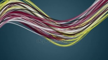 Şerit dalga nesne yavaş hareket, 4096 x 2304 döngü 4k ile fantastik animasyon