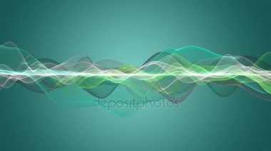 Parçacık dalgası nesne yavaş hareket, 4096 x 2304 döngü 4k ile fantastik animasyon