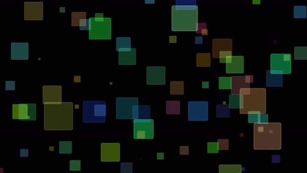 Мультипликационная анимация с квадратными объектами в замедленной съемке, 4096х2304 пикселей 4К — стоковое видео
