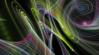 Parçacık Şerit nesne ve yavaş hareket, 4096 x 2304 döngü 4k ışık ışıltı ile fütüristik video animasyon