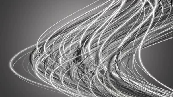Fantastická animace s pruhem vlna objektu v pomalém pohybu, 4096 × 2304 smyčka 4k — Stock video