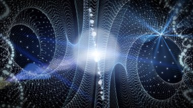 Fütüristik parçacık arka plan tasarlamak ışık ile
