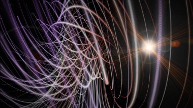 Fütüristik parçacık arka plan tasarlamak ışık ile