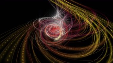 Parlayan parçacık şeritli nesne ile gelecek video animasyonu, 4096x2304 döngüsü 4K