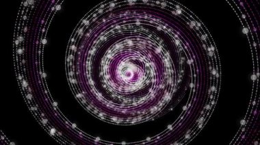 Parçacık şeritli nesne ile fantastik video animasyonu yavaş çekimde, 4096x2304 döngü 4K