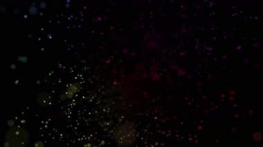 Yavaş, 4096 x 2304 döngü 4k parlayan parçacık nesnesiyle fütüristik video animasyon