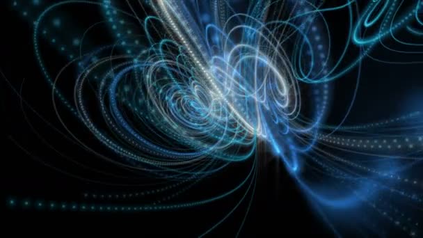 Animation vidéo futuriste avec objet particule lumineux au ralenti, boucle 4096x2304 4K 