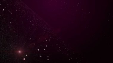 Fütüristik video animasyon parlayan parçacıklar ve 4096 x 2304 döngü 4k yavaş çekimde yanıp sönen ışık