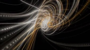 Yavaş, 4096 x 2304 döngü 4k parlayan parçacık nesnesiyle fütüristik video animasyon