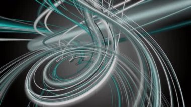 Yavaş çekimde çizgili nesne ile fantastik video animasyonu, 4096x2304 döngü 4K