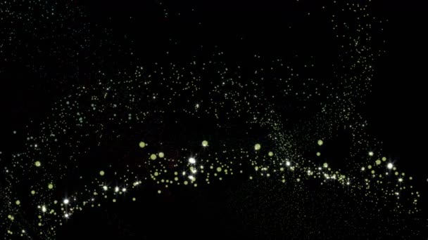 Φουτουριστικό βίντεο animation με λαμπερό σωματίδια και το φως που αναβοσβήνει σε αργή κίνηση, 4096 x 2304 βρόχο 4k — Αρχείο Βίντεο