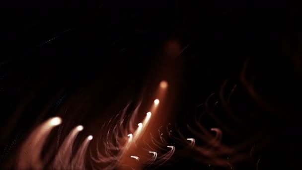 Futurystyczny animacji wideo z świecące obiektu cząstek w zwolnionym tempie, 4096 x 2304 pętli 4k — Wideo stockowe