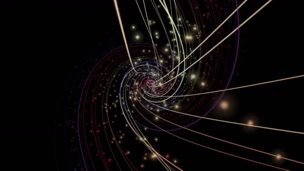 Fantastická animace s pruhem objektu a částic v pomalém pohybu, 4096 × 2304 smyčka 4k — Stock video