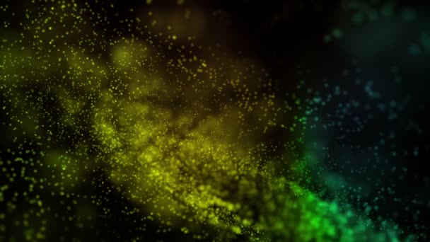 Футуристическая анимация с светящимся объектом частиц в замедленной съемке, 4096x2304 петля 4K — стоковое видео