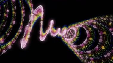 Parçacık Şerit nesne yavaş hareket, 4096 x 2304 döngü 4k ile fantastik animasyon