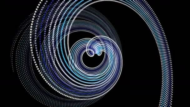 Animation fantastique avec un objet à bande particulaire au ralenti, boucle 4096x2304 4K 