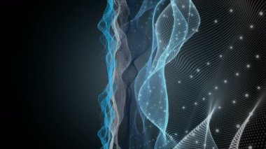 Parçacık dalgası nesnesinde yavaş hareket ve metninizi 4096 x 2304 döngü 4k için yer ile fantastik animasyon