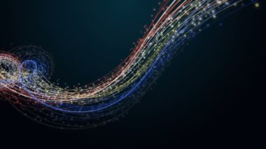 Parçacık Şerit nesne yavaş hareket, 4096 x 2304 döngü 4k ile fantastik animasyon