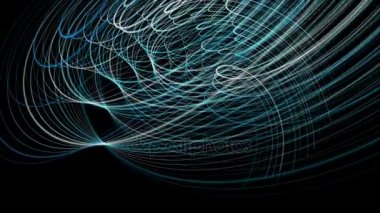 Şerit nesne ve 4096 x 2304 döngü 4k yavaş çekimde yanıp sönen ışık ile fütüristik animasyon