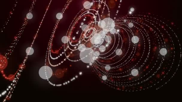 Футуристична анімація зі світиться об'єктом смуги частинок у повільному русі, 4096x2304 цикл 4K — стокове відео