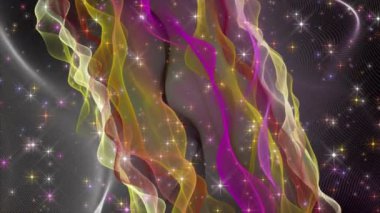 Dalgalar ve yıldız yavaş hareket, 4096 x 2304 döngü 4k ile fantastik Noel animasyon