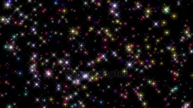 Yavaş, 4096 x 2304 döngü 4k parlayan yıldız ile fantastik animasyon