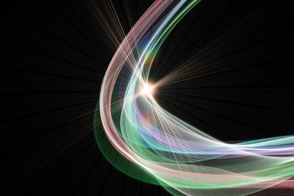 照明付きの未来的なテクノロジー波背景デザイン — ストック写真