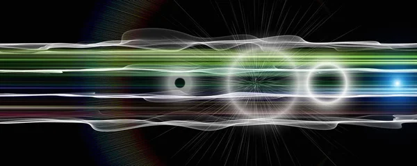 Işıklı fütüristik teknoloji dalgası panorama arka plan tasarımı — Stok fotoğraf