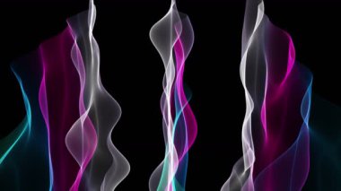 Parçacık dalgası nesnesinin ağır çekimde fantastik video animasyonu, 4096x2304 döngü 4K