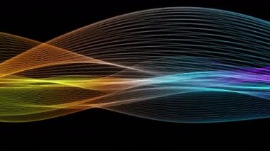 Parçacık dalgası nesnesinin ağır çekimde fantastik video animasyonu, 4096x2304 döngü 4K