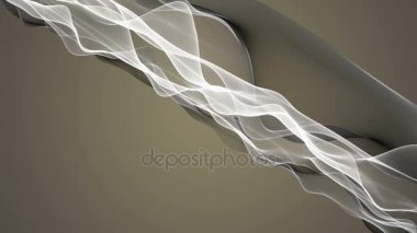 Parçacık dalgası nesnesinin ağır çekimde fantastik video animasyonu, 4096x2304 döngü 4K