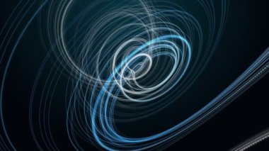 Parçacık Şerit nesne ve 4096 x 2304 döngü 4k yavaş çekimde yanıp sönen ışık ile fütüristik video animasyon