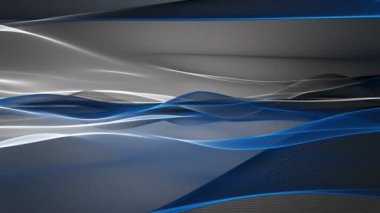 Parçacık dalgası nesnesinin ağır çekimde fantastik video animasyonu, 4096x2304 döngü 4K