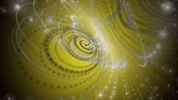 Animation Vidéo Futuriste Avec Objet Rayé Particules Lumineuses Ralenti Boucle — Video