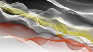 Parçacık dalgası nesnesinin ağır çekimde fantastik video animasyonu, 4096x2304 döngü 4K