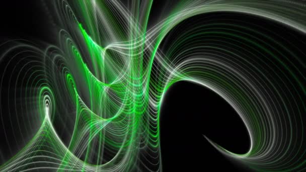 Futuristische Eco Videoanimatie Met Streep Wave Object Knipperend Licht Slow — Stockvideo
