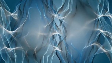 Parçacık dalgası nesnesinin ağır çekimde fantastik video animasyonu, 4096x2304 döngü 4K