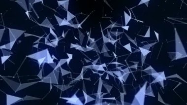 Yavaş, 4096 x 2304 döngü 4k parlayan üçgen ile fütüristik video animasyon