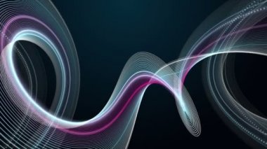 Parçacık şeritli nesne ile fantastik video animasyonu yavaş çekimde, 4096x2304 döngü 4K