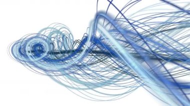 Parçacık şeritli nesne ile fantastik video animasyonu yavaş çekimde, 4096x2304 döngü 4K