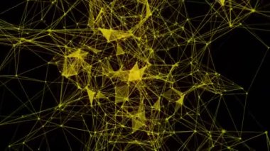 Yavaş, 4096 x 2304 döngü 4k parlayan üçgen ile fütüristik video animasyon