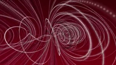 Ağır çekimde parçacık şeritli nesne ile güçlü video animasyonu, 4096x2304 döngü 4K