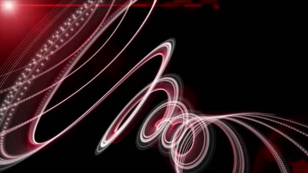 Animação Vídeo Poderosa Com Objeto Listra Partículas Luz Piscando Câmera — Vídeo de Stock