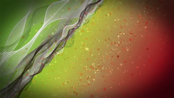 Fantastische Video Animatie Met Wave Object Glitter Deeltjes Slow Motion — Stockvideo