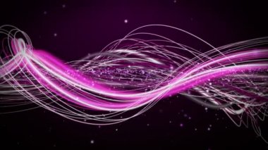 Çizgili nesneyle romantik video animasyonu ve ağır çekimde ışıldayan parçacıklar, 4096x2304 döngü 4k