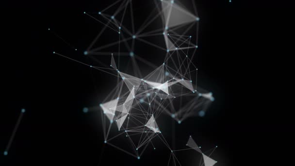 Plexus Futuriste Animation Vidéo Avec Triangles Lumineux Ralenti Boucle 4096X2304 — Video