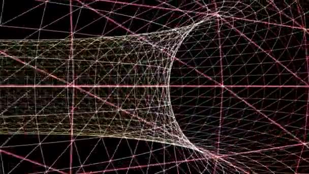 Animation vidéo futuriste avec objet rayé au ralenti, boucle 4096x2304 4K