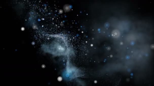 Futuristisk Video Animation Med Våg Objekt Och Glitter Partiklar Slow — Stockvideo
